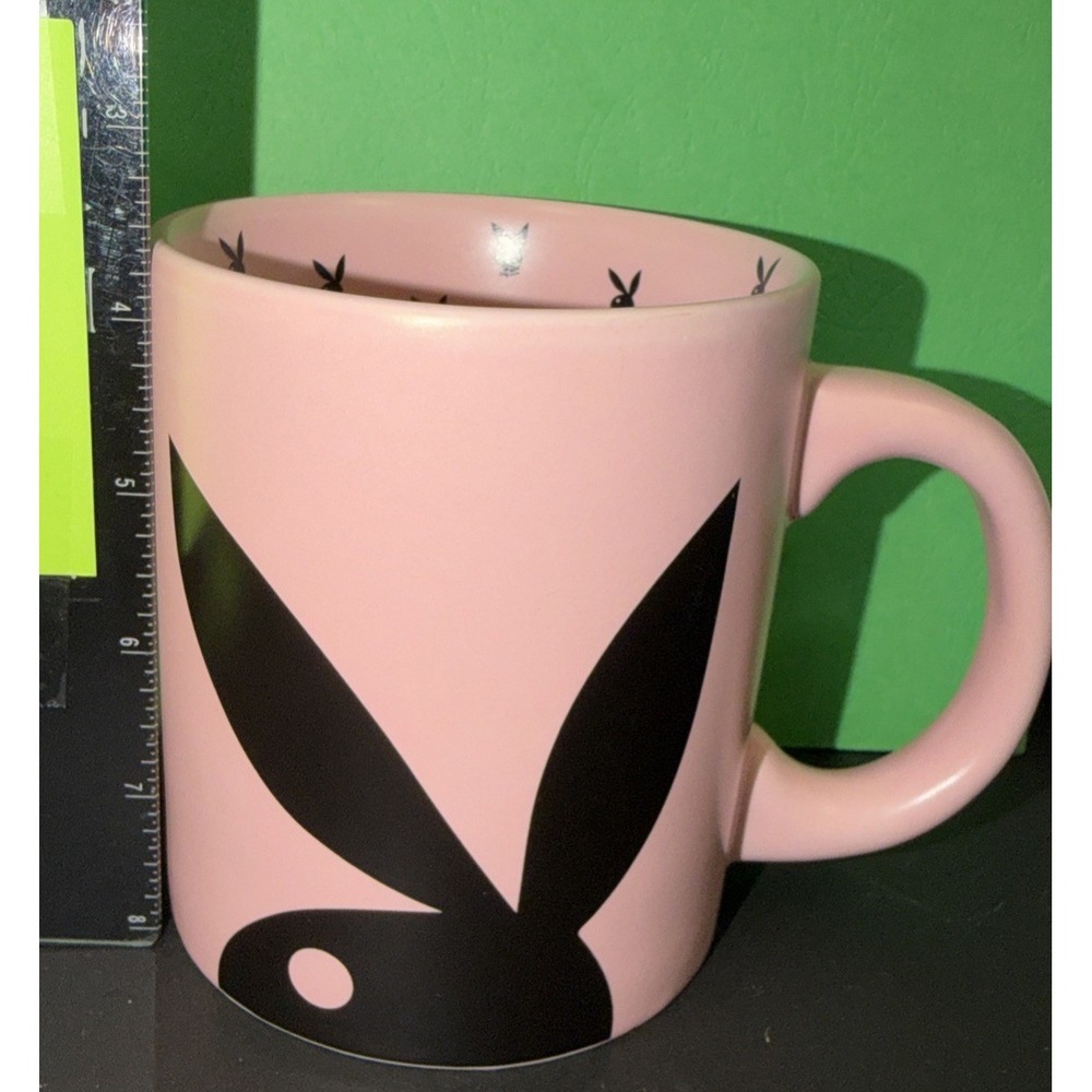 Pink Mug With Black Playboy Bunny